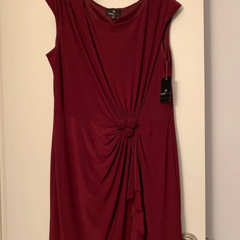 Burgundy New With Tag Ronni Nicole Dress XL16